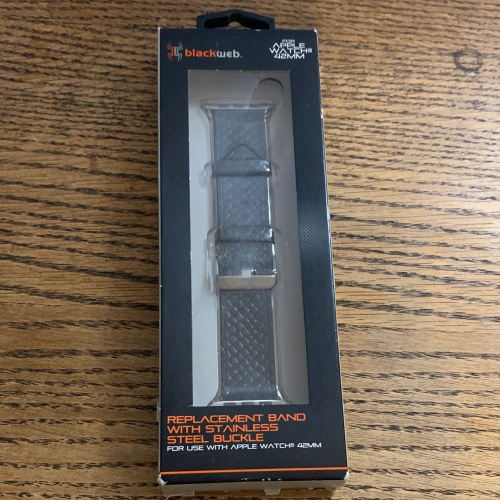 Black Web Brand Replacement Band for Apple Watch